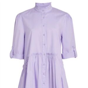 Lavender Haze Button-Front Shirt Dress